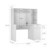 51in Computer Desk with Hutch and Lockable Drawers, Built-In Outlets and USB Ports for Study or Workstation-3irtyhousy - 4 of 4