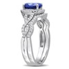 EVERLY JEWELRY |Sterling Silver 3.15 CT TGW Blue Cubic Zirconia and Cubic Zirconia Bridal Ring Set - 2 of 4