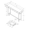 Monarch Specialties Accent Table, Console, Entryway, Narrow, Sofa, Storage Drawer, Brown Laminate, Chrome Metal - 3 of 4
