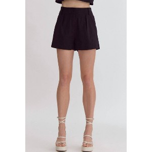 Women's High Waisted Shorts - entro - 1 of 4