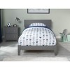 AFI Furnishings Orlando Twin Traditional Bed with Open Footboard and Turbo Charger in Grey - 2 of 4