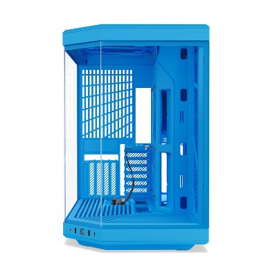 HYTE Y70 Mid-Tower ATX Gaming PC Desktop Case - Tempered Glass - Dual Chamber - High Airflow - Riser Cable - Blueberry Milk (Blue)