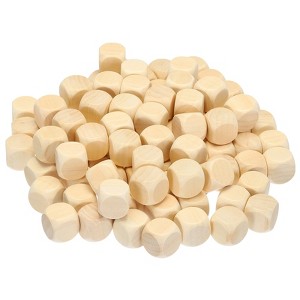 Unique Bargains Unfinished DIY Craft Wood Blocks with Round Corner 120 Pcs - 1 of 4