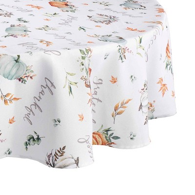 Grateful Patch Fall Round Cotton Tablecloth
