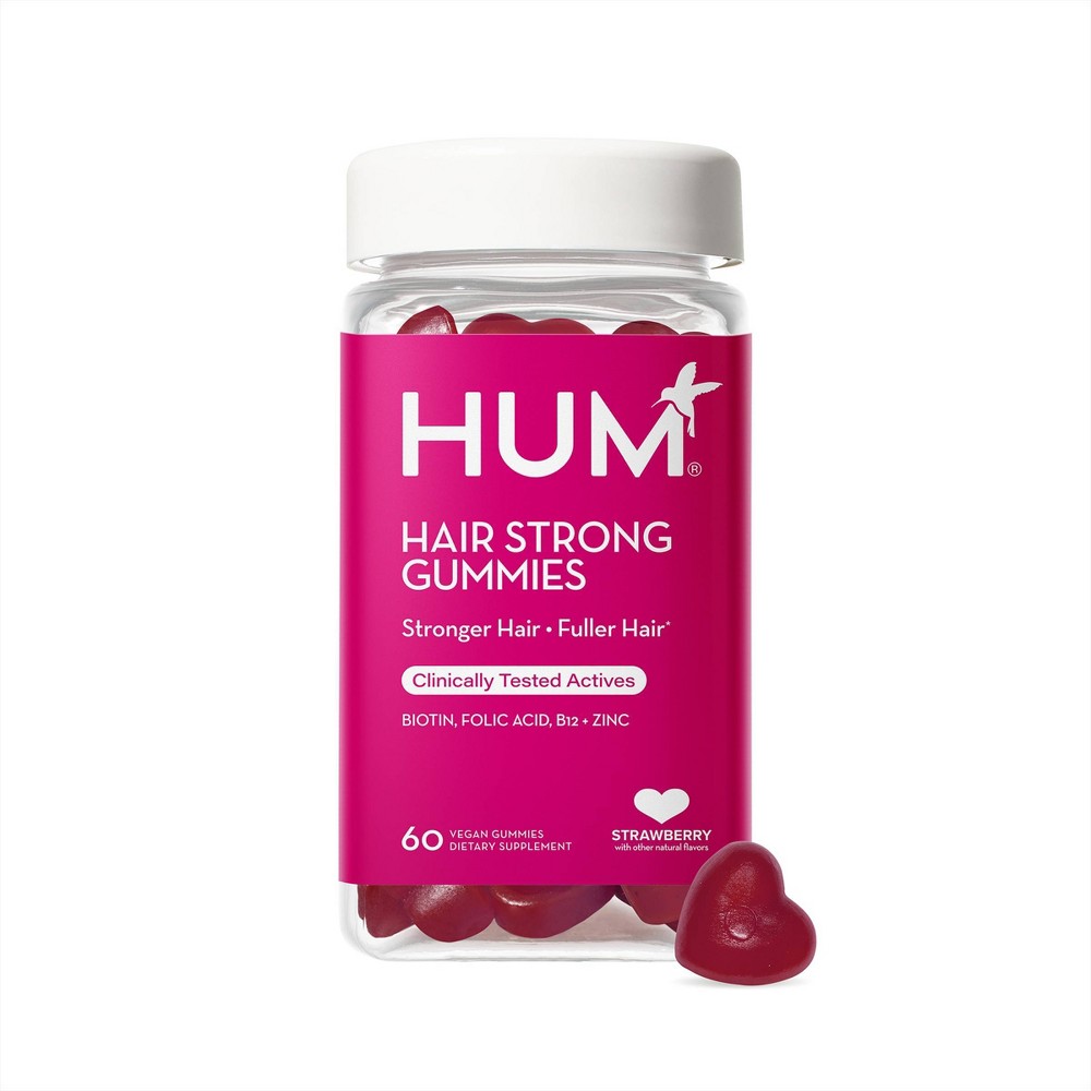 Photos - Vitamins & Minerals HUM Nutrition Hair Strong Vegan Gummies for Hair Growth + Strength + Thickness - 60ct