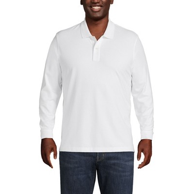 Lands' End Men's Comfort First Long Sleeve Solid Mesh Polo