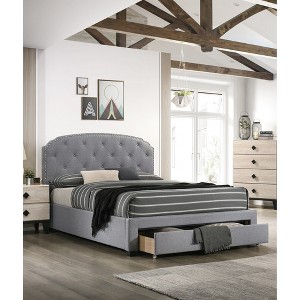 Twin Size Upholstered Storage Bed with Drawer for Bedroom - 1 of 4