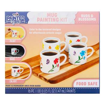 Tulip Color Paint and Bake Ceramic Mug Kit with Flower Designs