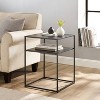 Braxton End Table Matte Black - Crosley: Industrial Modern Accent, Open Shelf Storage, Square Shape - 4 of 4