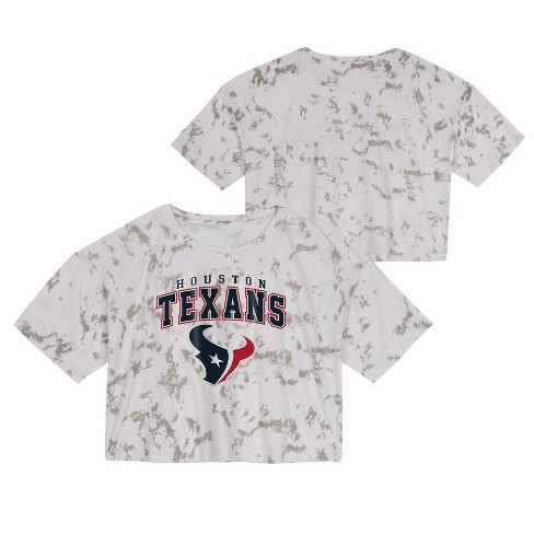 Nfl Houston Texans Girls' Short Sleeve Tie-dye Fashion Crop T-shirt : Target