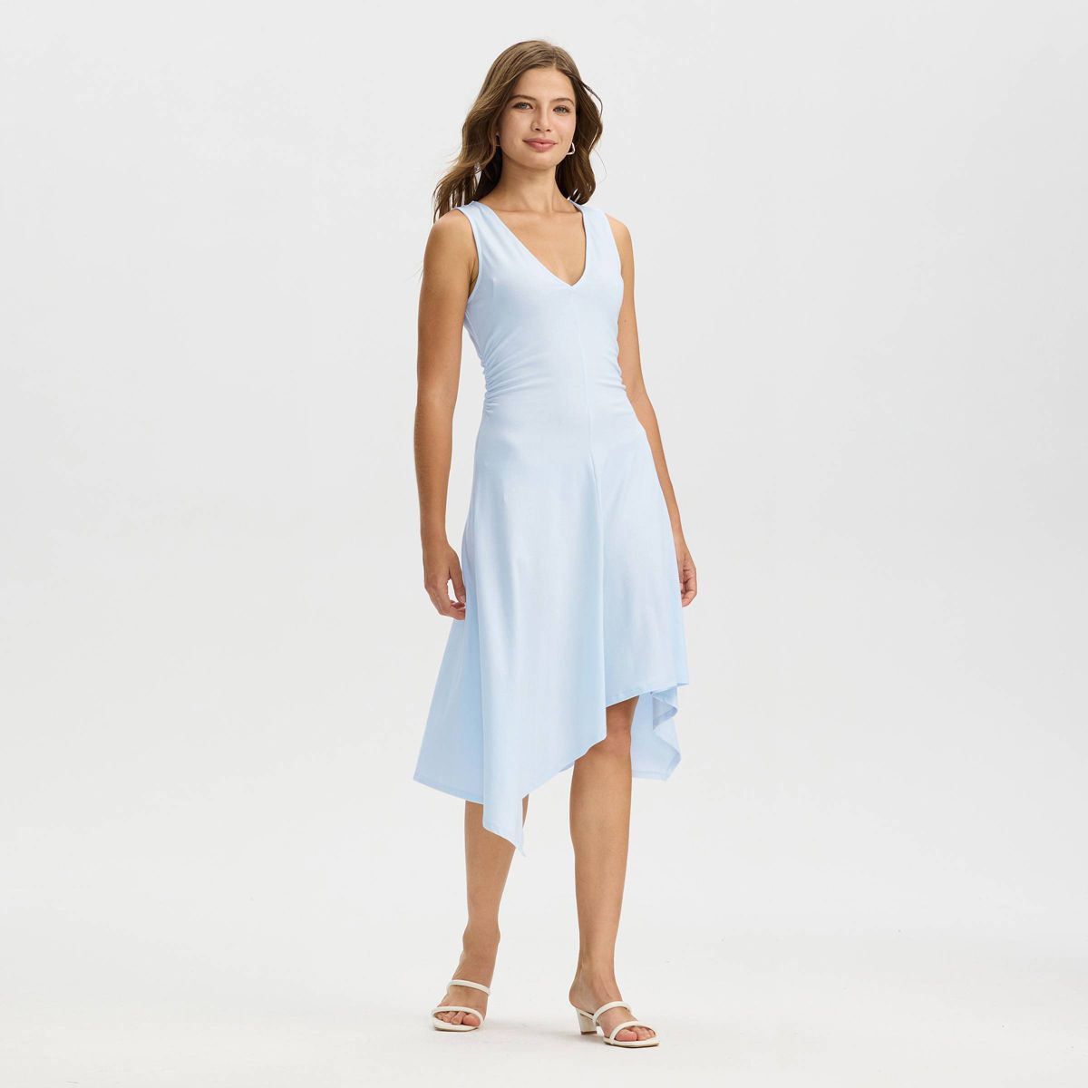 Women's Sleeveless Asymmetrical Midi High-Low Dress - A New Day™ - thumbnail 3