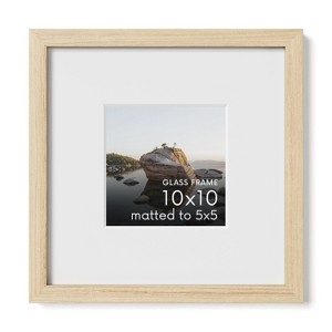 Haus and Hues Oak Wood Single Picture Frame with Real Glass - 1 of 4