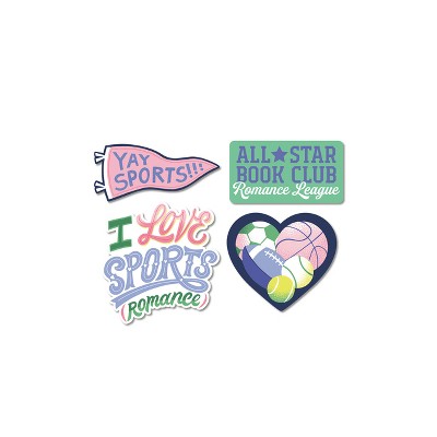 I Love Sports (Romance) Stickers - Sticker Set of 4 - by  Out of Print (Hardcover)