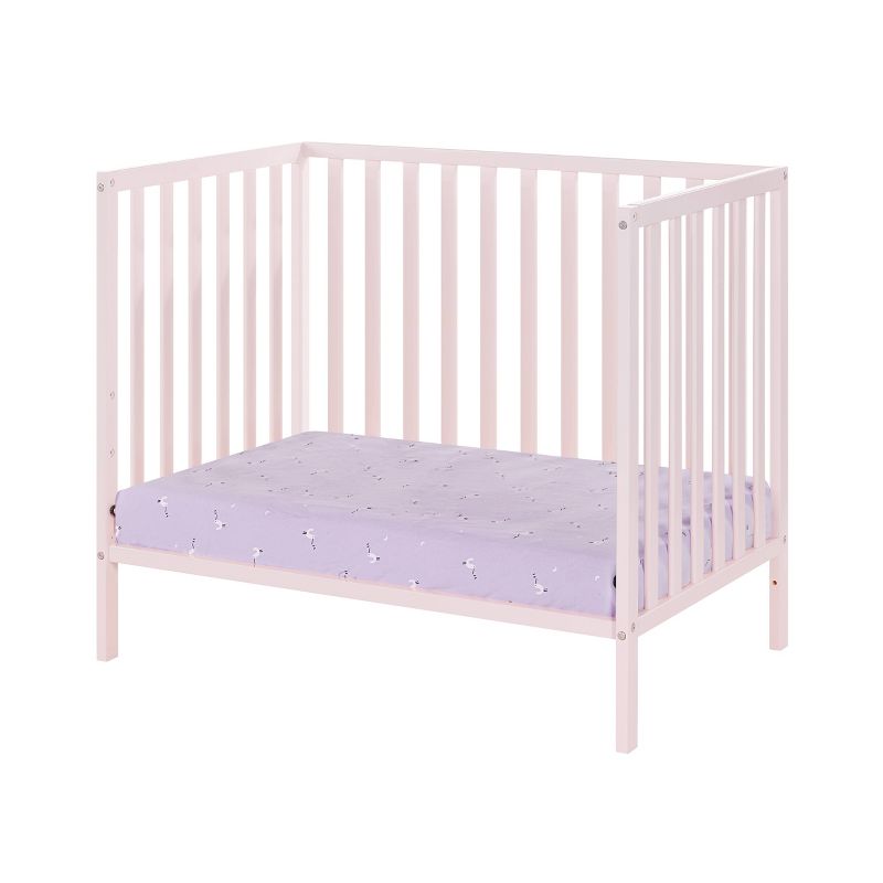 Suite Bebe Palmer 3-in-1 Convertible Mini Crib with Mattress Pad - Pastel Pink, 6 of 8