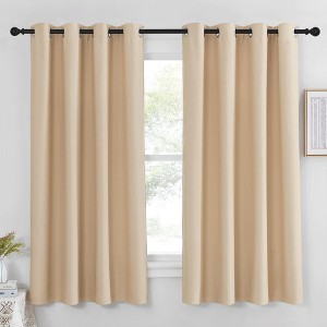 NICETOWN Grommet Top Blackout Curtains, Thermal Insulated Noise Reducing Window Drapes (Set of 2) - 1 of 4