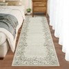 Washable Farmhouse Floral Print Living Room Rugs, Soft Non Slip Modern Bedroom Carpet, Ultra Thin Vintage Floor Rug for Home Office - 3 of 4