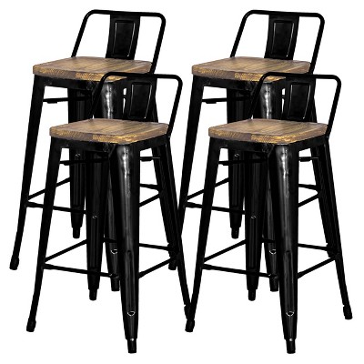 New Pacific Direct Metropolis Low Back Bar Stool,Set of 4