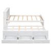 PAGED Twin Size Platform Bed Modern Simple Wooden Bed Frame with Trundle, 3 Drawers and Storage Headboard for Bedroom - 4 of 4