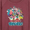 Women's - Disney - Welcome Friends Lightweight French Terry Wide Neck Long Sleeve Shirt - 2 of 4