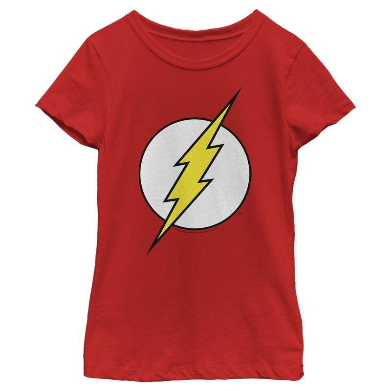 Girl's The Flash Classic Logo T-Shirt, 1 of 5