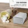 LunaLulinlk Bathroom Trash Can with Lid 4.0 Gallon Small Garbage Can with Press Top Lid, Plastic Wastebasket with Pop-up Lid Grey - 4 of 4