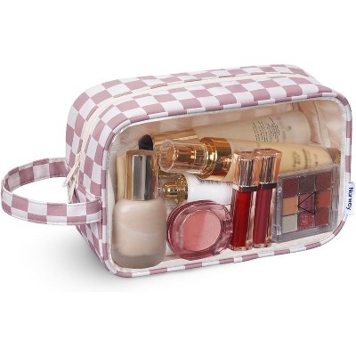 Narwey Clear Toiletry Bags for Traveling Women Men, Clear Travel Bags for Toiletries Makeup Bag