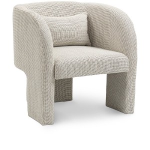Meridian Furniture,Sawyer Weaved Polyester Fabric Accent Chair - 1 of 4