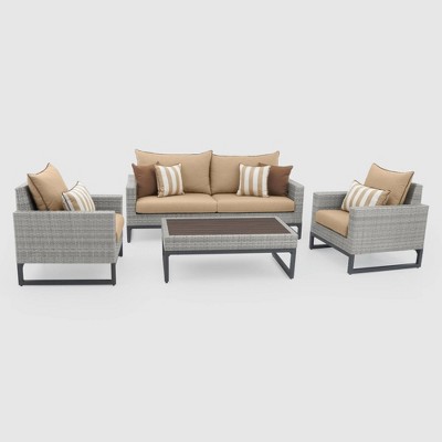 Milo Gray 4pc Seating Set Beige - RST Brands