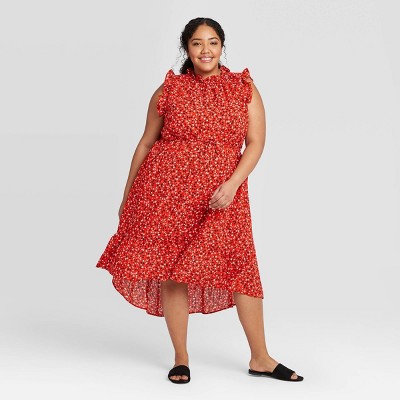 target red floral dress