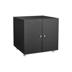 GlasFlength File Cabinets Printer Stand File Cabinet Rolling Cabinet Mobile File Cabinet for Home Office, Black, 23.62"*23.62"*23.62" - 1 of 4