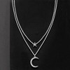 Ross-Simons 0.20 ct. t.w. Diamond Star and Moon Layered Necklace in Sterling Silver Size 18 - 3 of 4