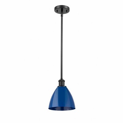 Plymouth Dome - 1 Light Stem Hung Pendant In Industrial Style-9.25 Inches Tall and 7.5 Inches Wide