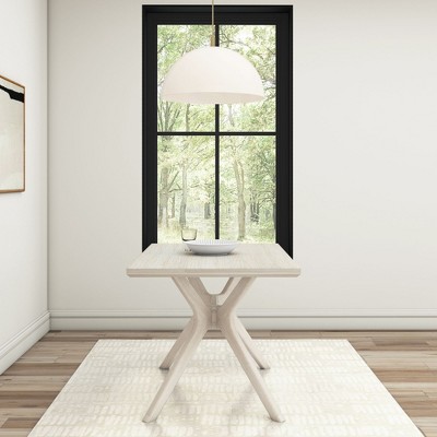 Verso 48'' White Sand Solid Wood Rectangular Dining Table