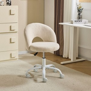Karl Home |Duckling Yellow 21 inch W Small Office Chair Task Chair With Wheels - 1 of 4
