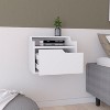 NicBex Floating Nightstand, Modern Night Stand Frame with Modern Dual-Tier Design, Wall Mounted Nightstand with Spacious Single Drawer - 2 of 4