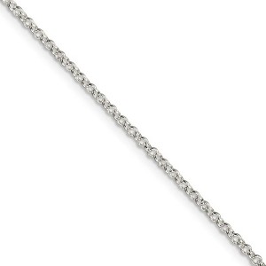 Black Bow Jewelry 2mm, Sterling Silver Solid Rolo Chain Necklace - 1 of 4