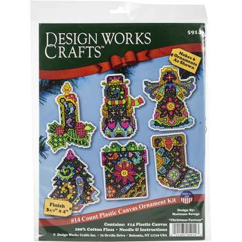 CHRISTMAS BALL TOY Cross Stitch Kit, 14 count plastic canvas, size 9 x 10  cm, CRYSTAL ART (T-13) – Leo Hobby