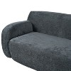 APRILSOUL Minimalist Compression Sofa, Curved Design, 3-Seater High-Density Foam, Ergonomic Arc Armrests, No Assembly - 4 of 4