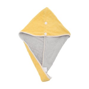 Unique Bargains Water-absorbent Two Colors Hair Towel 1 Pc - 1 of 4
