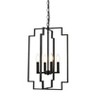 Elegant Lighting Rosenfeld 4 lights pendant in black - 3 of 4