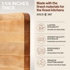 John Boos Small Chop-N-Slice Maple Wood Cutting Board for Kitchen, Reversible Edge Grain Square Butcher Boos Block - 3 of 4