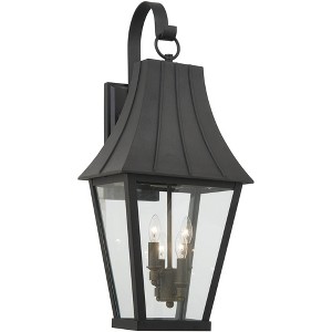 Minka Lavery Modern Outdoor Wall Light Fixture Coal 4-Light 28" Clear Glass Shade for Post Exterior Barn House Porch Yard Patio - 1 of 4