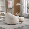 Grungis Bean Bag Chair,Beanbag Chair with Footrest,Adult Lounge Sofa with Padded Foam Padding,Comfy Couch for Living Room Bedroom - 2 of 4
