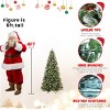 Pre-Lit Christmas Tree with LED Lights, Decorative Ornaments & Metal Stand, Hinged Branch Green Holiday Tree for Home Decoration-The Pop Home - 4 of 4