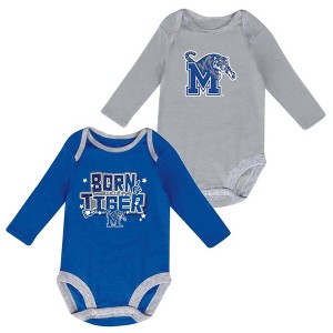 NCAA Memphis Tigers Boys' 2pk Long Sleeve Bodysuit - 1 of 3