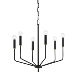 Mitzi Bailey 6 - Light Chandelier in  Aged Brass/Soft Black - 1 of 1