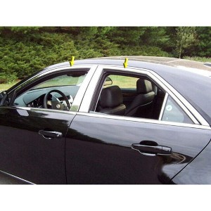 QAA is Compatible with 2008-2013 Cadillac CTS 4 Piece Stainless Window Trim Package, Includes Upper Trim only, NO Pillar Posts, NO Window Sills. - 1 of 4