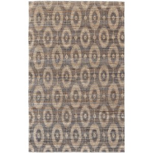 Taupe and Tan Geometric Hand Woven Area Rug - 1 of 4