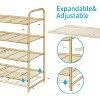 Simple Trending 4-Tier Stackable Shoe Rack Golden Yellow - 3 of 4