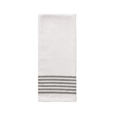 Rust Stripe Black Stripe Tea Towel Pair 20 x 28 Dish Towels Dish Towel 2  Pieces